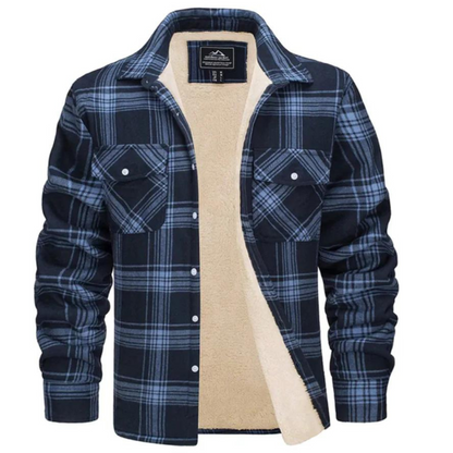 Herren Karierte Fleecejacke | Gefüttert Übergangsjacke