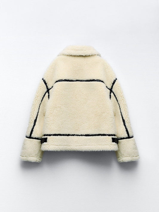 Damen Übergangsjacke | Teddy mit Reißverschluss