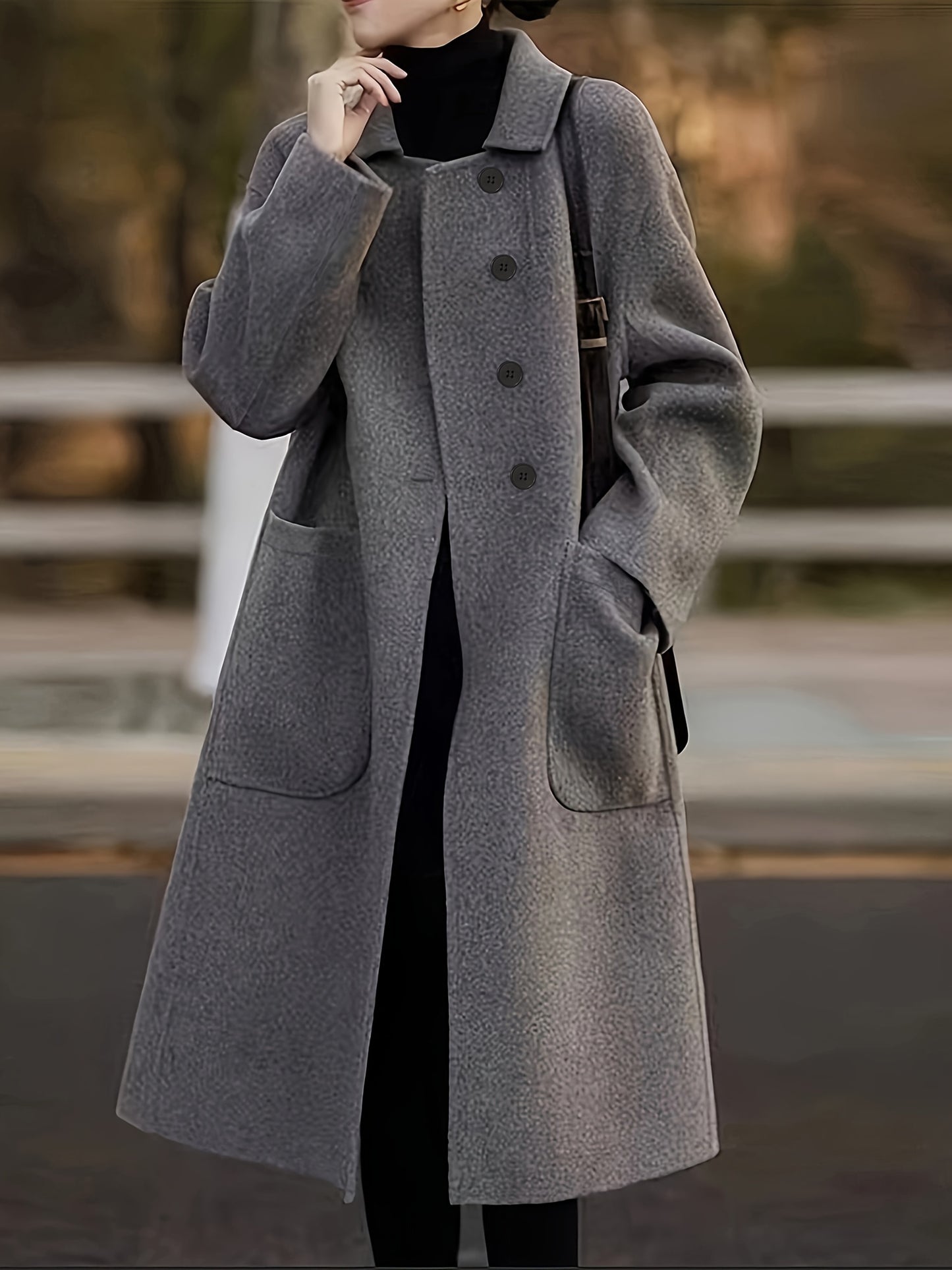 Mantel Damen | Wintermantel Damen Langer Schnitt Mit Taschen