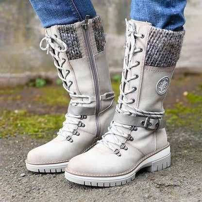 Stiefel Damen | Schnürung Mit Profilierter Laufsohle