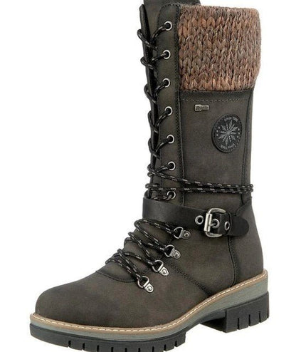 Stiefel Damen | Schnürung Mit Profilierter Laufsohle