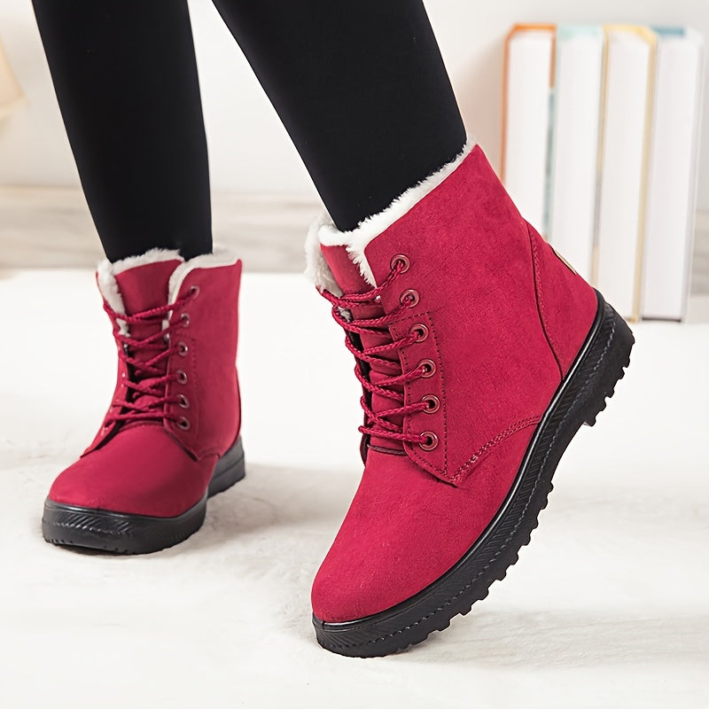 Damen Winterschuhe | Lässig mit Schnürung und Knöchelhöhe