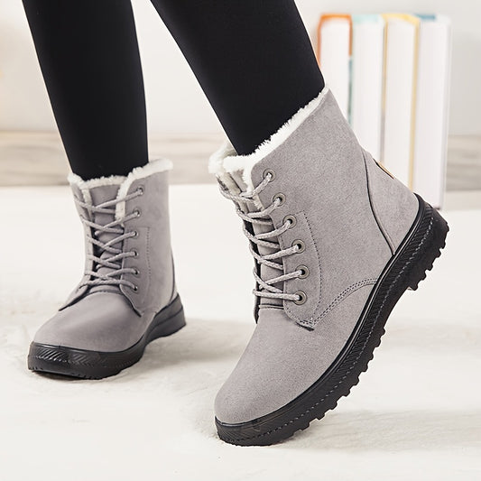 Damen Winterschuhe | Lässig mit Schnürung und Knöchelhöhe