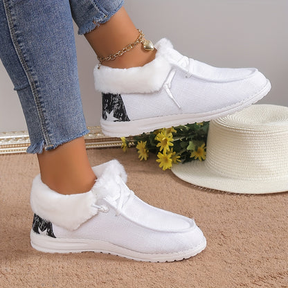 Damen Winterschuhe | Schnürschuhe Kunstfellfutter