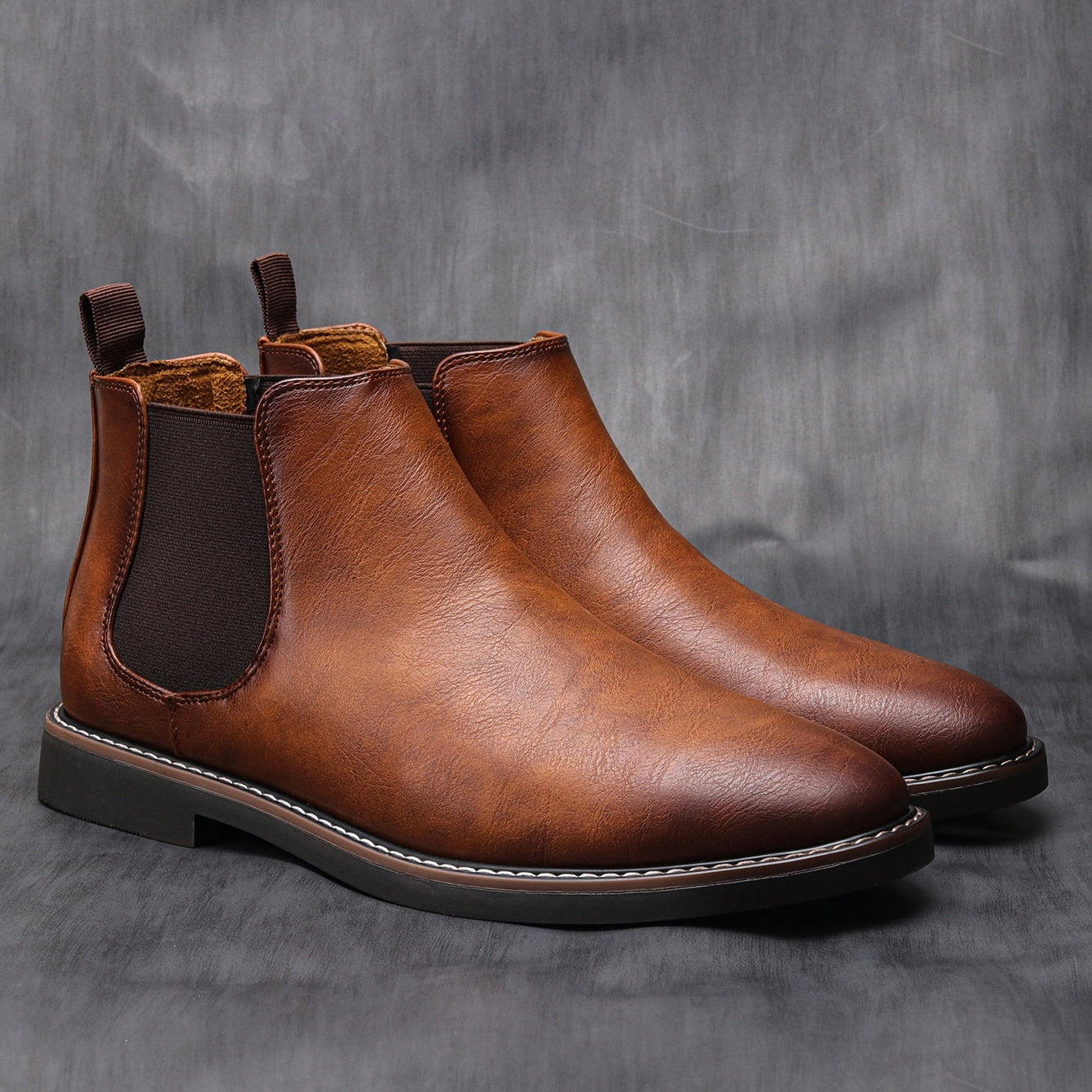 Stiefel Herren | Ankle Boots mit seitlichem Stretch-Einsatz