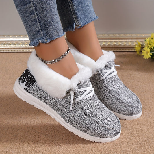 Damen Winterschuhe | Schnürschuhe Kunstfellfutter