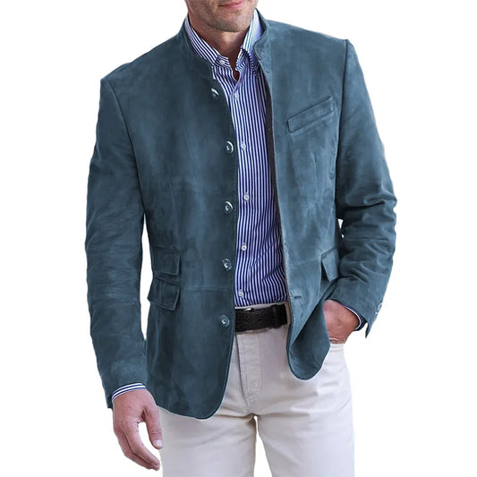 Herren Übergangsjacke | mit Stehkragen und Knöpfen