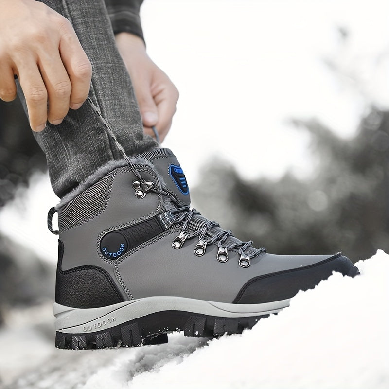 Winterschuhe Herren | Outdoor Stiefel Mit Hohem Schaft Und Profilsohle