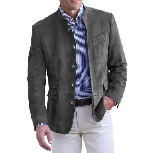 Herren Übergangsjacke | mit Stehkragen und Knöpfen