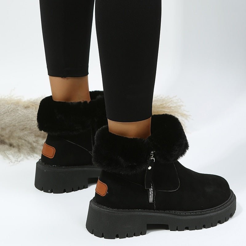 Winterschuhe Damen | Gefüttert mit Seitlichem Reißverschluss