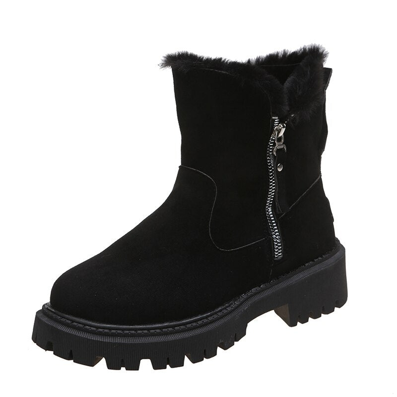 Winterschuhe Damen | Gefüttert mit Seitlichem Reißverschluss