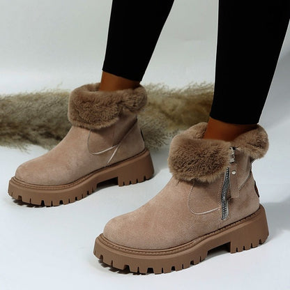 Winterschuhe Damen | Gefüttert mit Seitlichem Reißverschluss