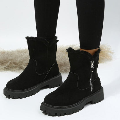 Winterschuhe Damen | Gefüttert mit Seitlichem Reißverschluss