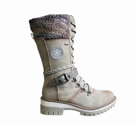 Stiefel Damen | Schnürung Mit Profilierter Laufsohle