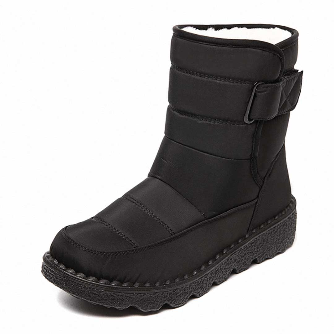 Winterschuhe Damen | Knöchelhoch Stiefel mit Verstellbarem Riemen