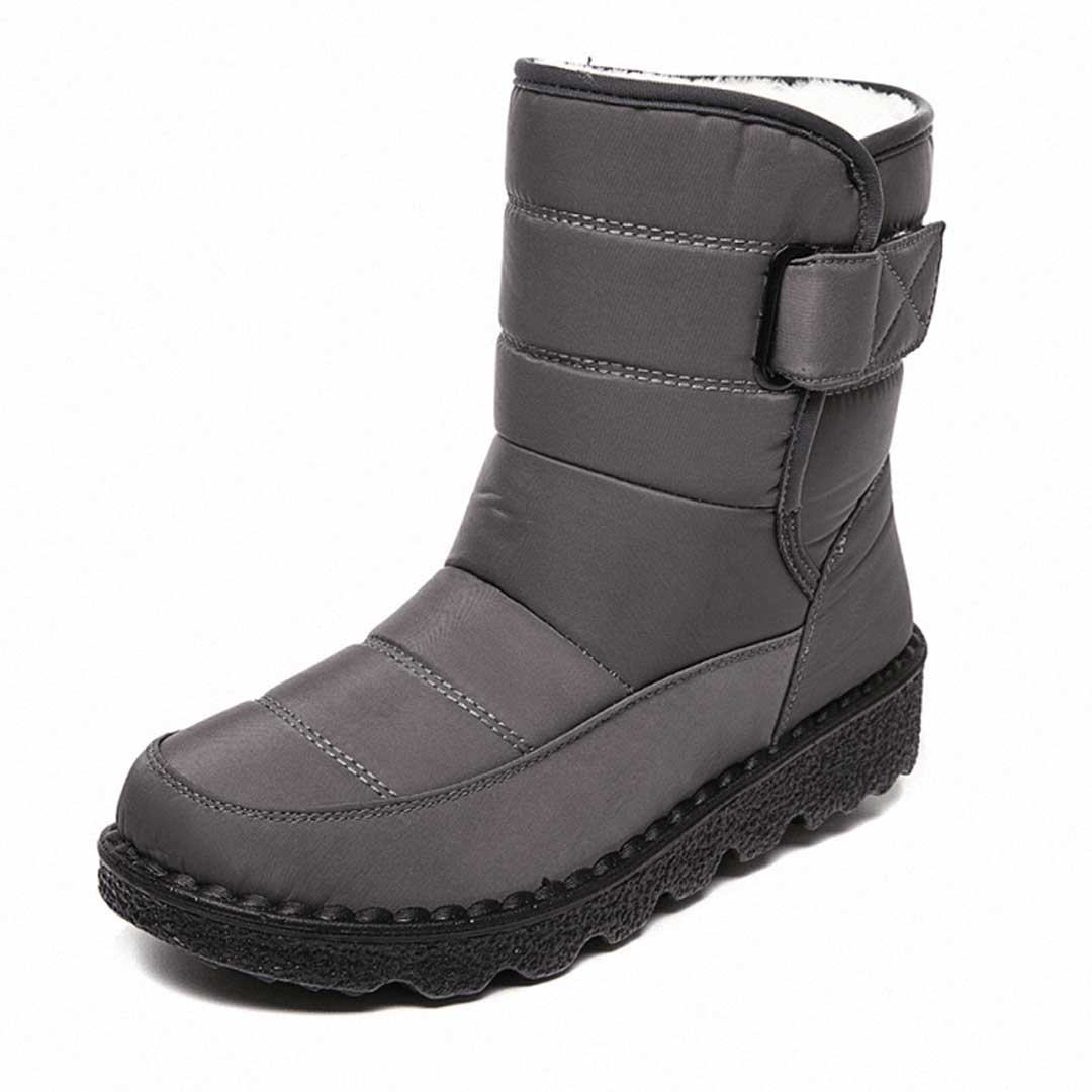 Winterschuhe Damen | Knöchelhoch Stiefel mit Verstellbarem Riemen