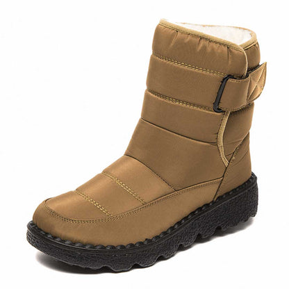 Winterschuhe Damen | Knöchelhoch Stiefel mit Verstellbarem Riemen